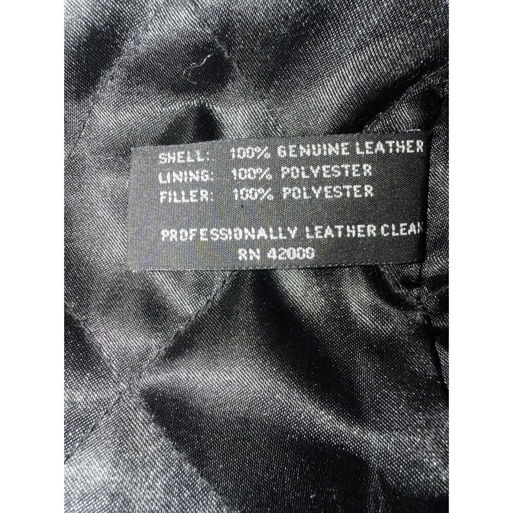 Black Leather Bomber Jacket Vintage